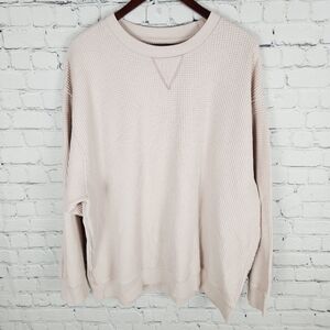 AERIE | The Sweat waffle knit long sleeve crewneck top